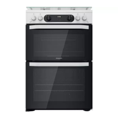 Hotpoint HDM67G0CCW Gas Double Oven Cooker 