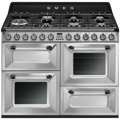Smeg TR4110X-1 110cm Victoria Dual Fuel Range Cooker Stainless Steel