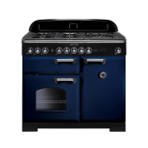 Rangemaster Classic Deluxe 100 Dual Fuel Blue/Chrome CDL100DFFRB/C