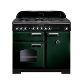 Rangemaster Classic Deluxe 100 Dual Fuel Green/Chrome CDL100DFFRG/C