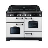 Rangemaster Classic Deluxe 110 Ceramic White/Chrome CDL110ECWH/C
