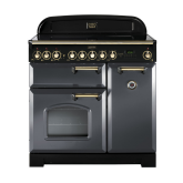 Rangemaster Classic Deluxe 90 Ceramic Slate/Brass CDL90ECSL/B