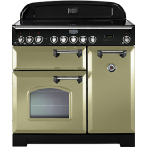 Rangemaster Classic Deluxe 90 Induction Olive Green/Chrome CDL90EIOG/C