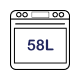 58L Main Oven Capacity 58L Main Oven Capacity