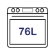 76L Main Oven Capacity 76L Main Oven Capacity